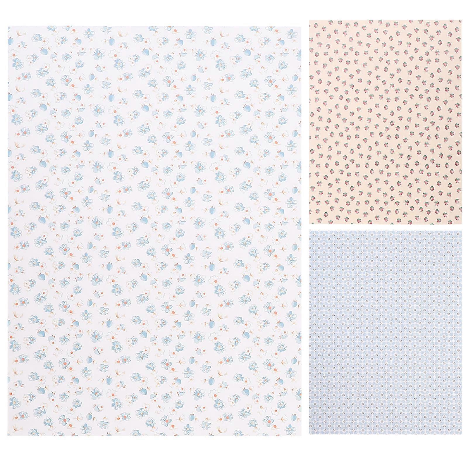 Doll House Wallpaper Mini Peel and Stick Wall Paper Stickers with Adhesive 3 Sheets