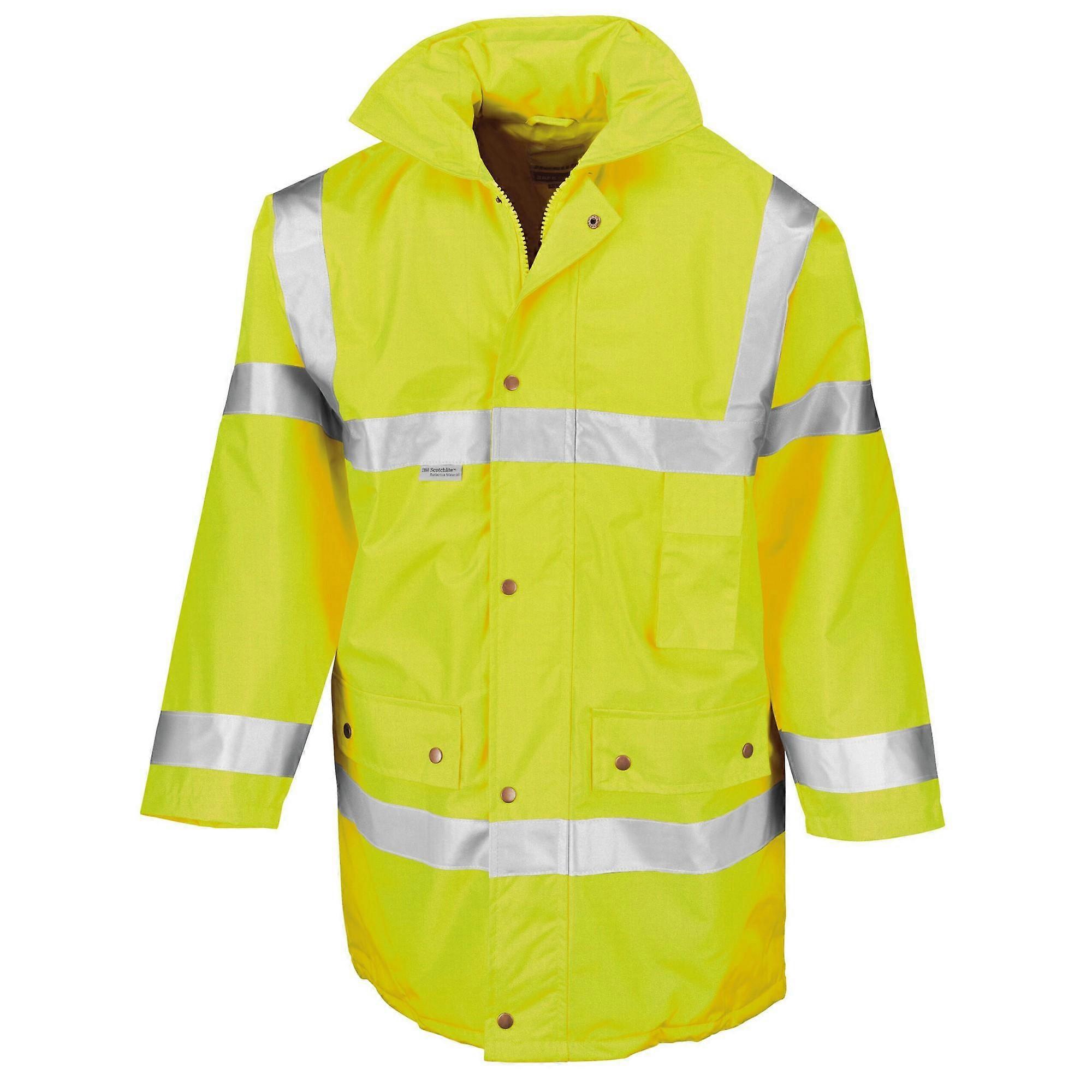 SAFE-GUARD von Result Herren Autobahn Hi-Vis Mantel