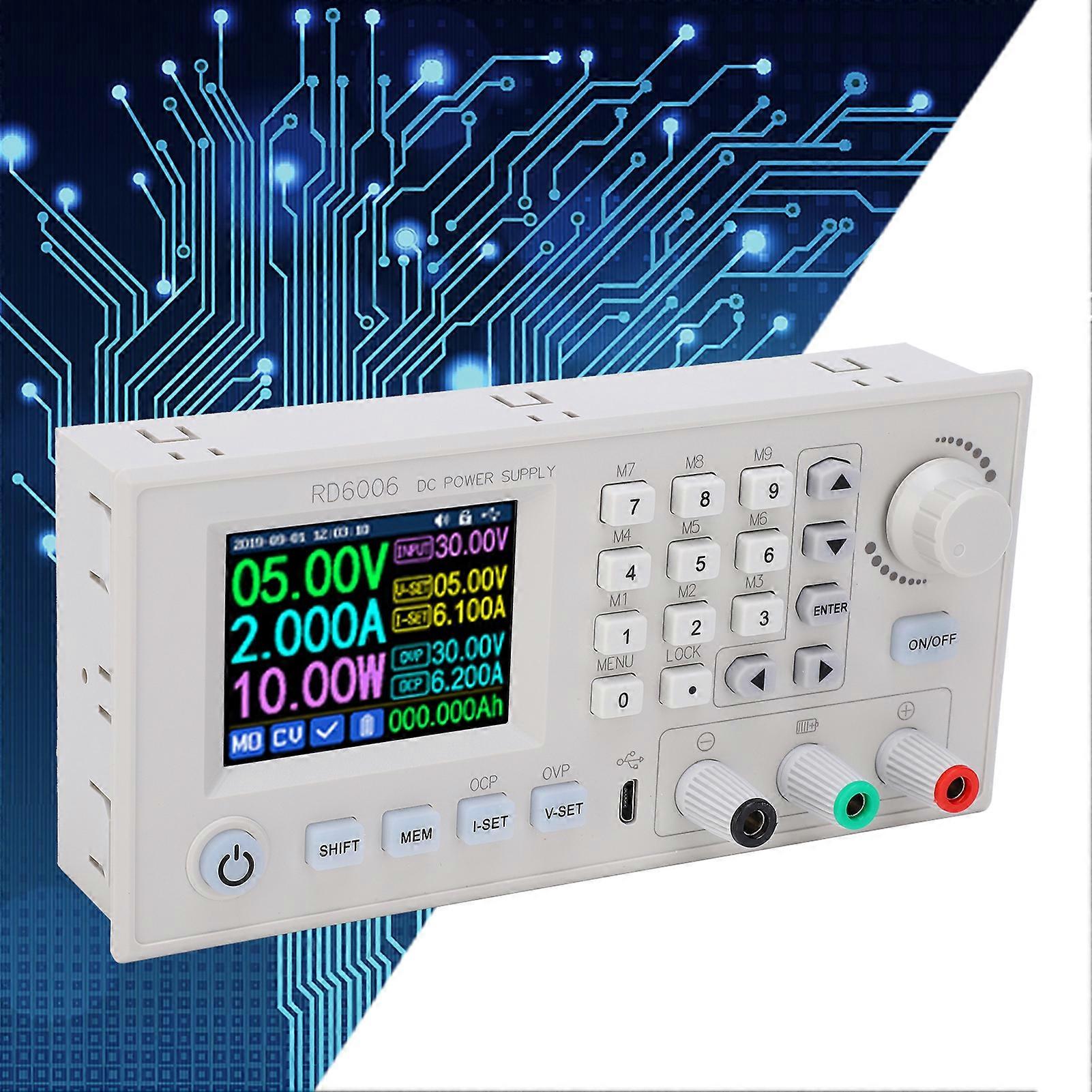 Einstellbares DC-Netzteil RD6006 6-70V 0-6A 2,4-Zoll-LCD-Display