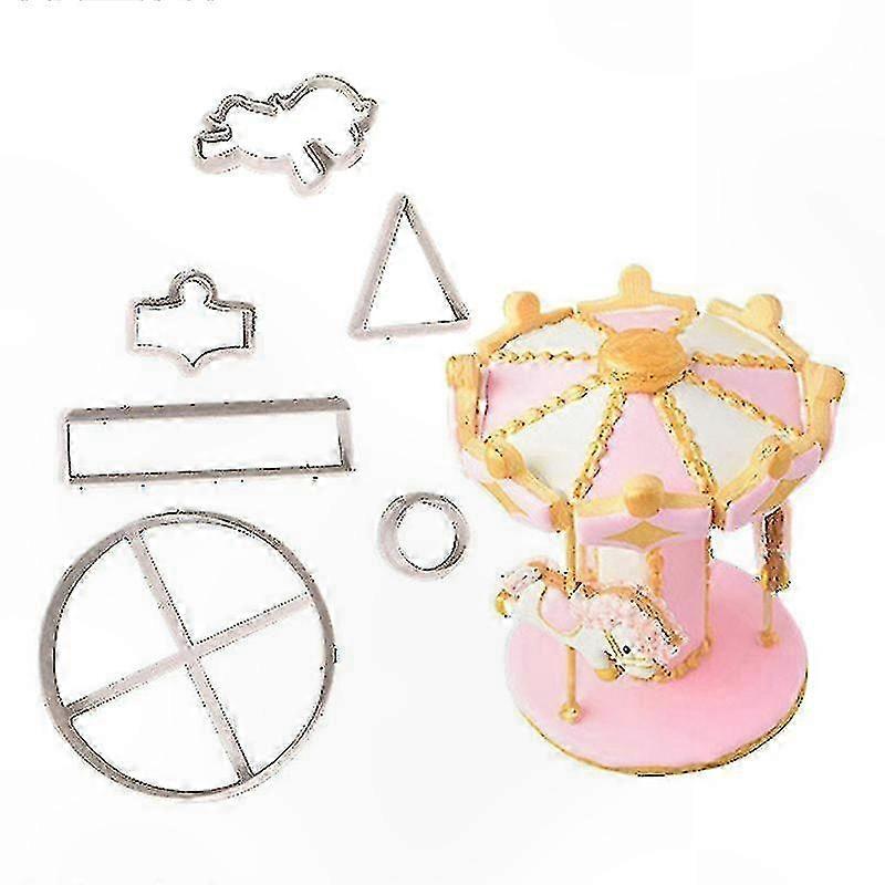 Fondant Decorating Tools for Cakes and Biscuits Carousel Shape Cutter Mold