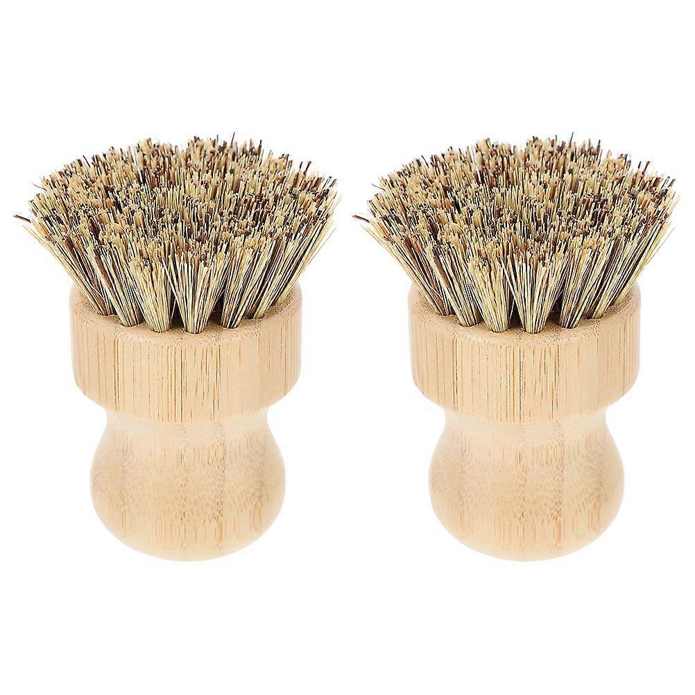 Dish Washing Brush Pot Cleaning Tool Reliable Kitchen Brush 2Pcs