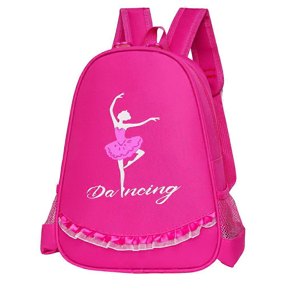 Girls Ballet Schoolbag for Storing 2Pcs Rosy Polyester Material