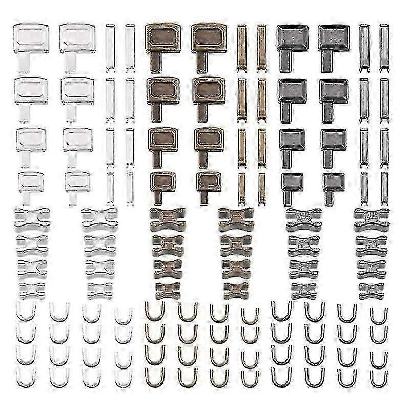120 pezzi di riparazione con cerniera abbigliamento accessori in metallo spina quadrata tappo tappo I-code Zipper Socket-2025