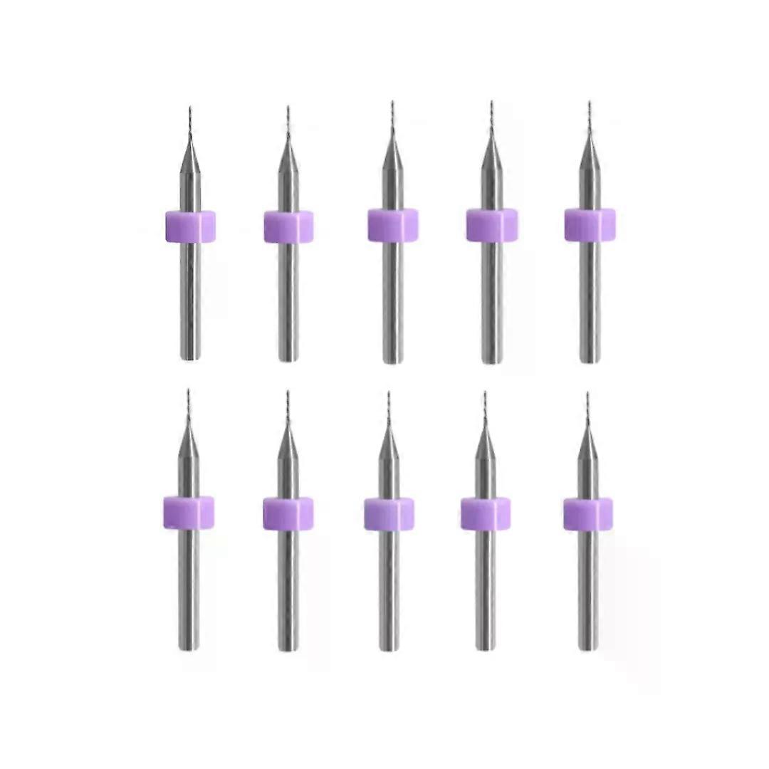 10pcs Carbide PCB End Mill Cutter Engraving Bits for CNC Machinery Silvery Corn End Mill Set 05mm 15mm 16mm x 3175mm