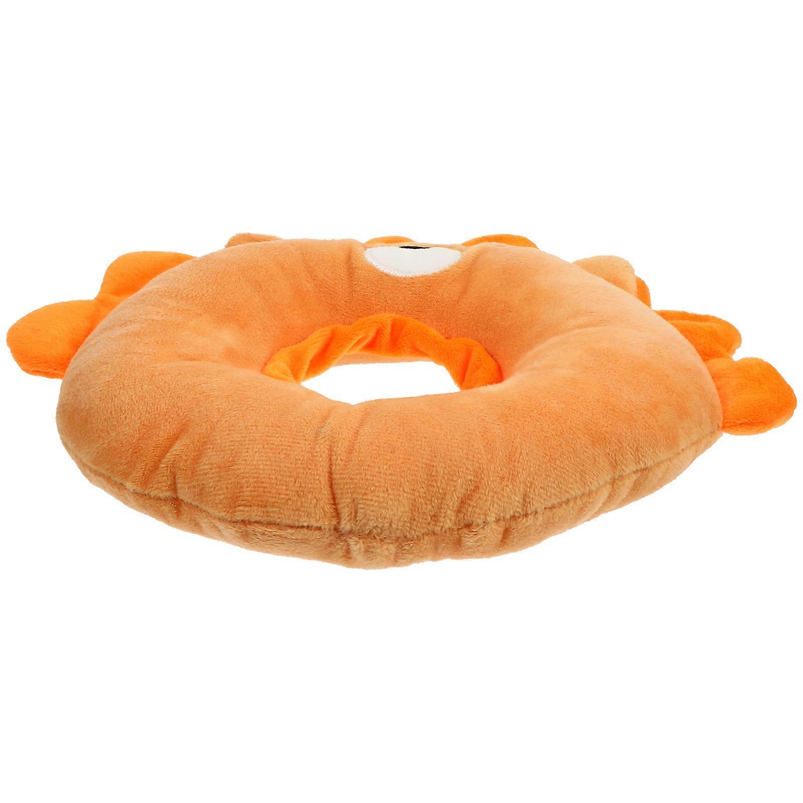 Soft Cat Cone Collar Post-Surgery Care Orange Animal Shape for Anti-Scratch 1Pcs