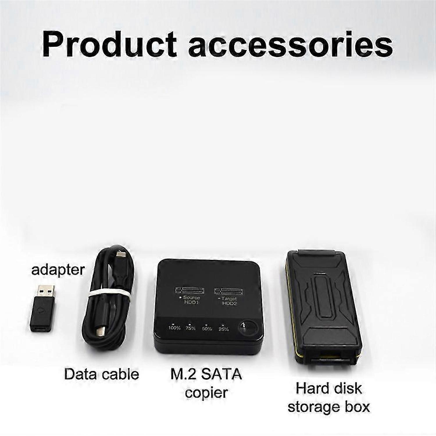 M.2 SATA Dual Bay SSD Enclosure External Hard Disk Docking Station