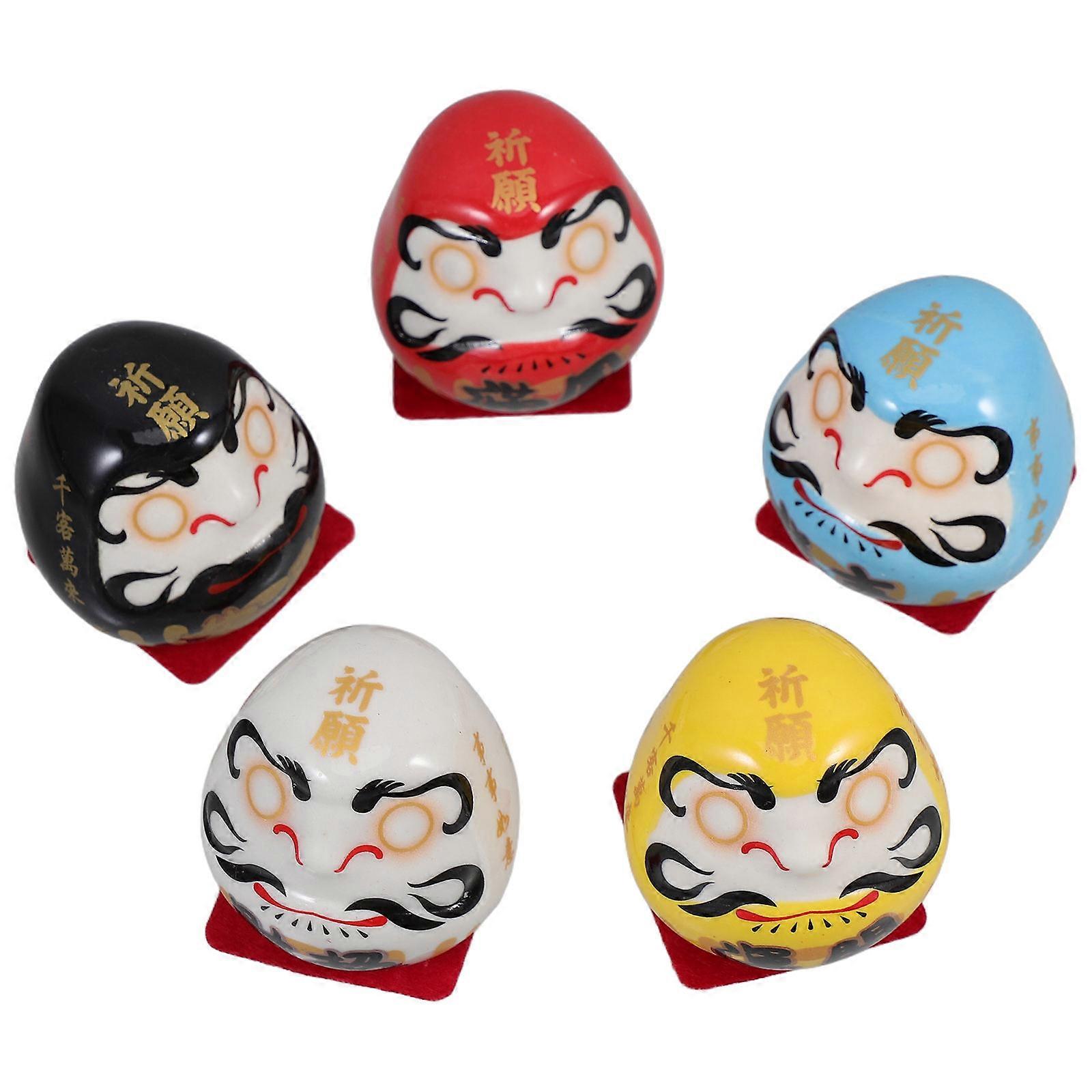 Japanese Figurines Ceramic Dharma Statue for Home Table Decoration 20Pcs Set