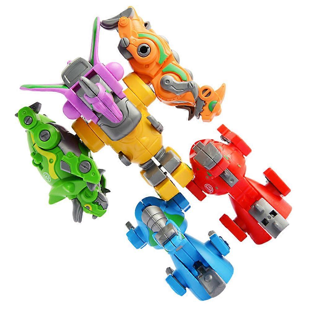 Dinosaur Transforming Toy 6 in 1 Dinosaur Mech Warrior for Kids 1Set