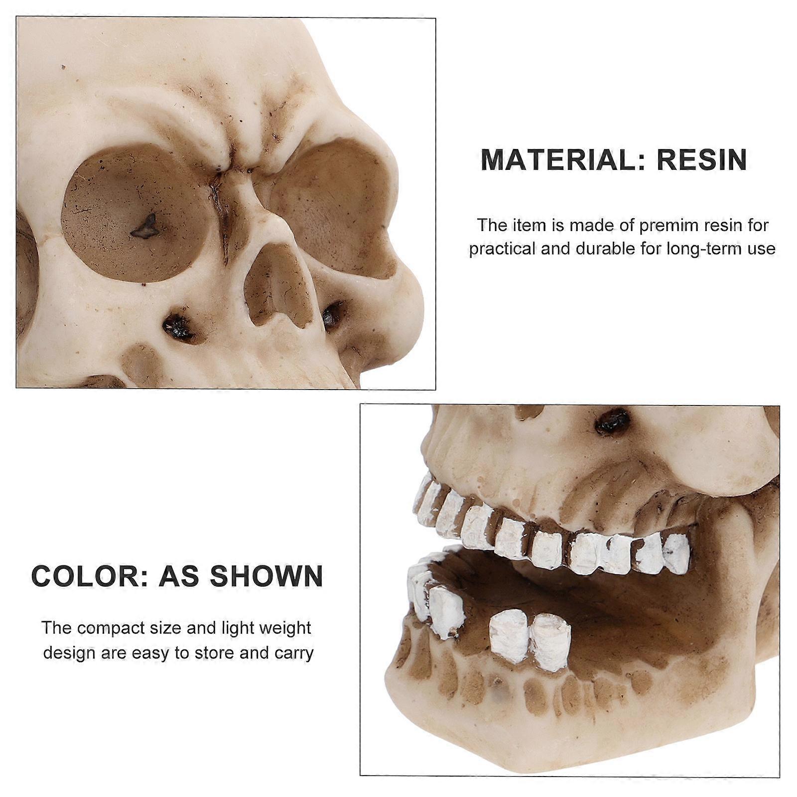 Cord Holder Skull Shape Wall Hanging Outdoor Use Multi Resin Storage for 2Pcs