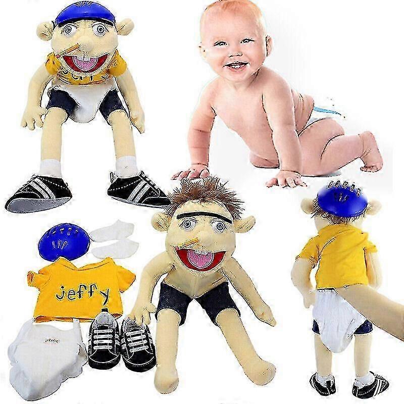 58cm Jeffy Plush Hand Puppet Toy, Ideal for Kids' Imaginative Play and Cosplay Fun in the UK