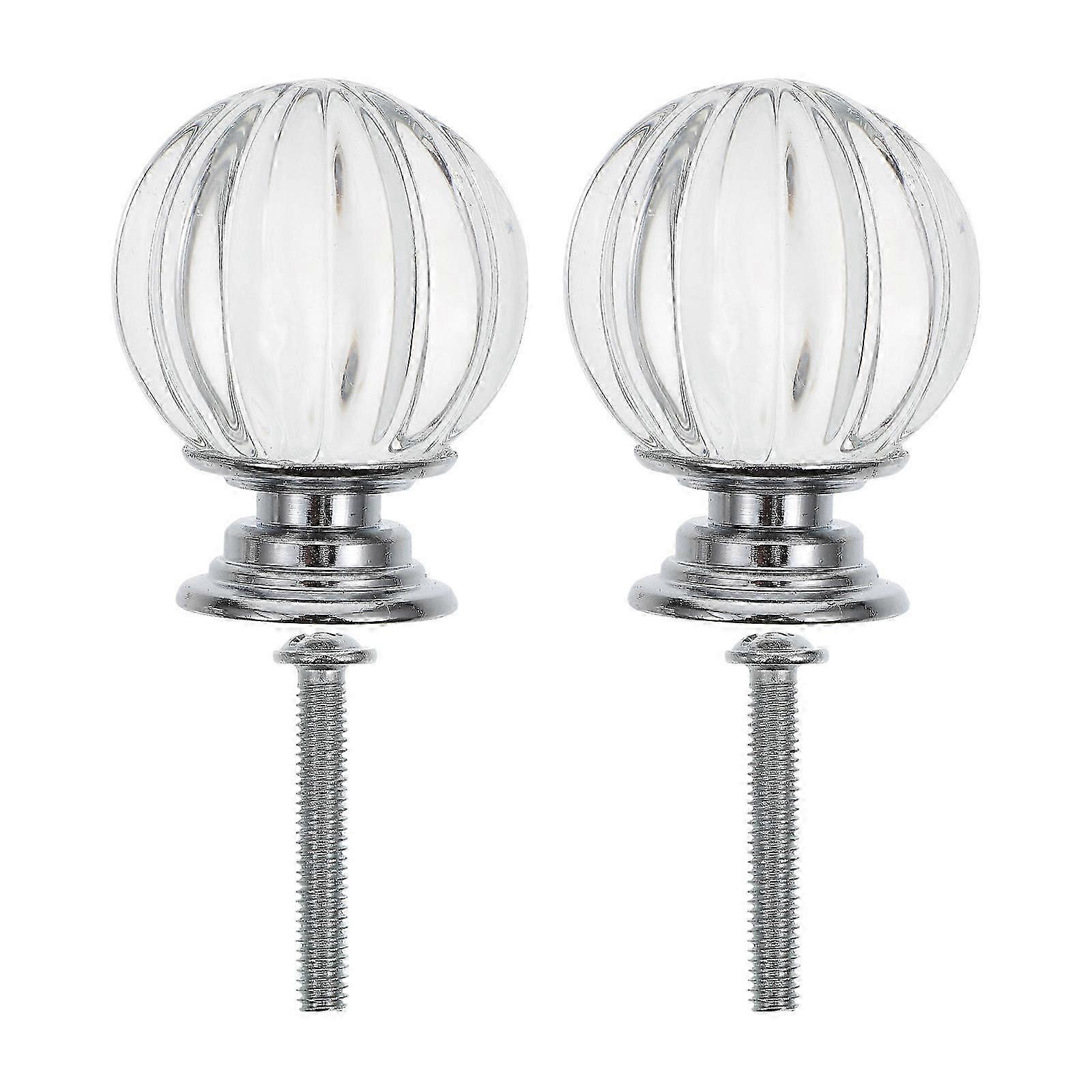 Lampshade Topper Decorative Flair Accessory For Home Decor Furniture Silver Color 2Pcs