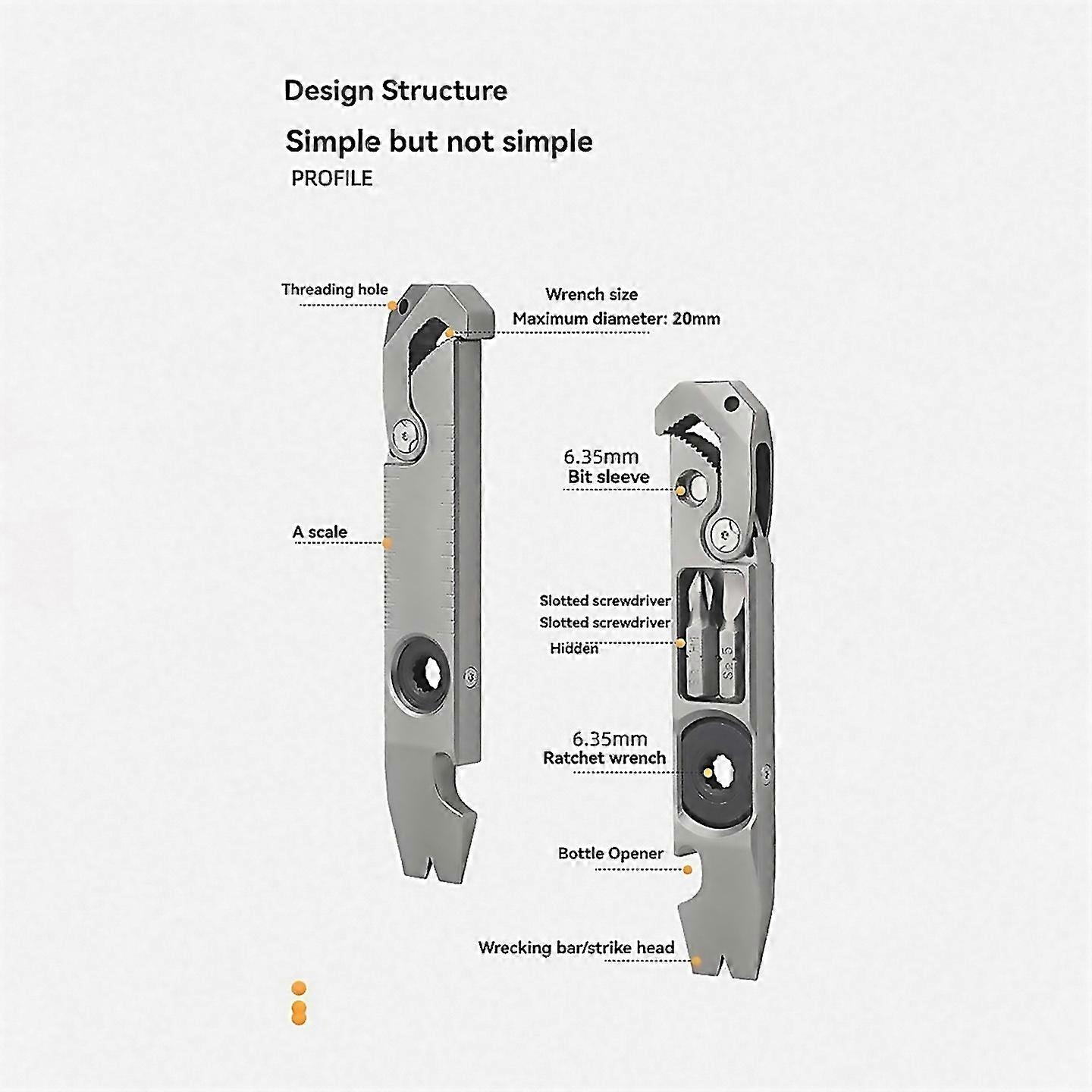 For Titanium Edc Pry Bar Multifunctional