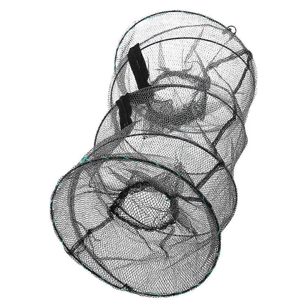 Collapsible Fishing Nets Spring Cage for Fishing with Fiber Material