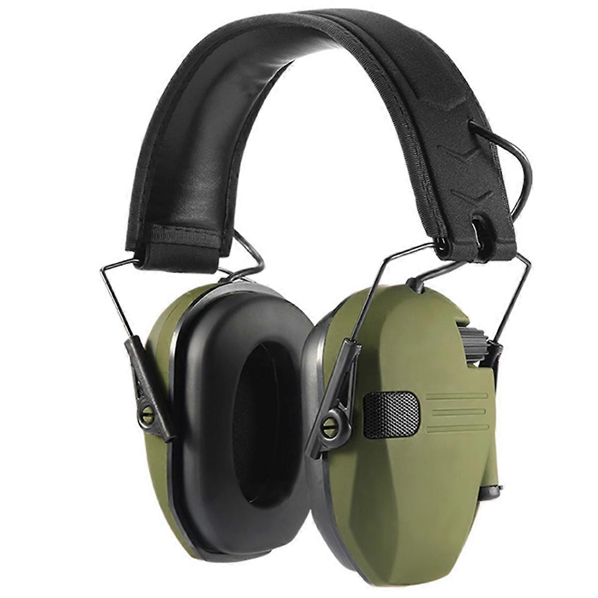 Casque antibruit, protection auditive électronique, vert