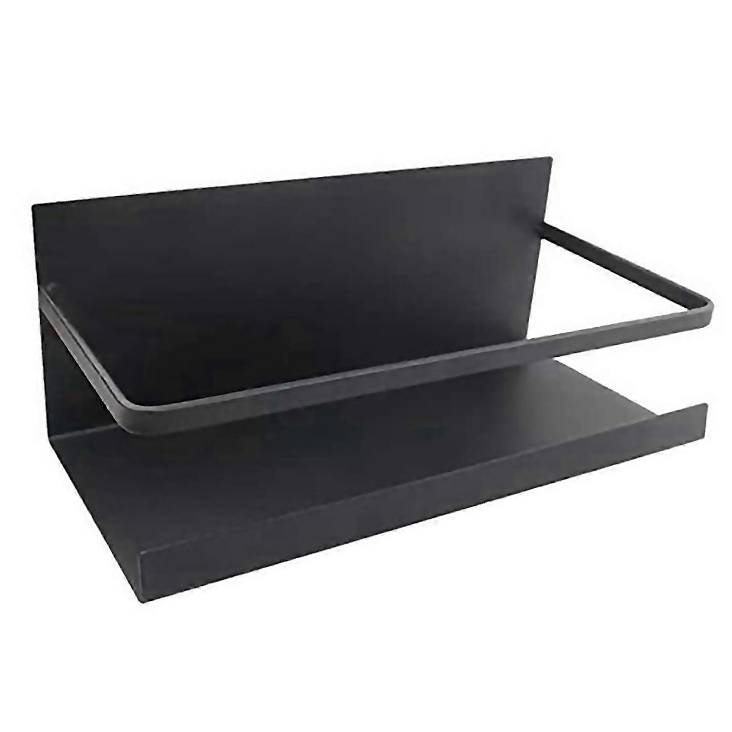 For Magnetic Adsorption Rack Spice And Condiment Storage Rack Black