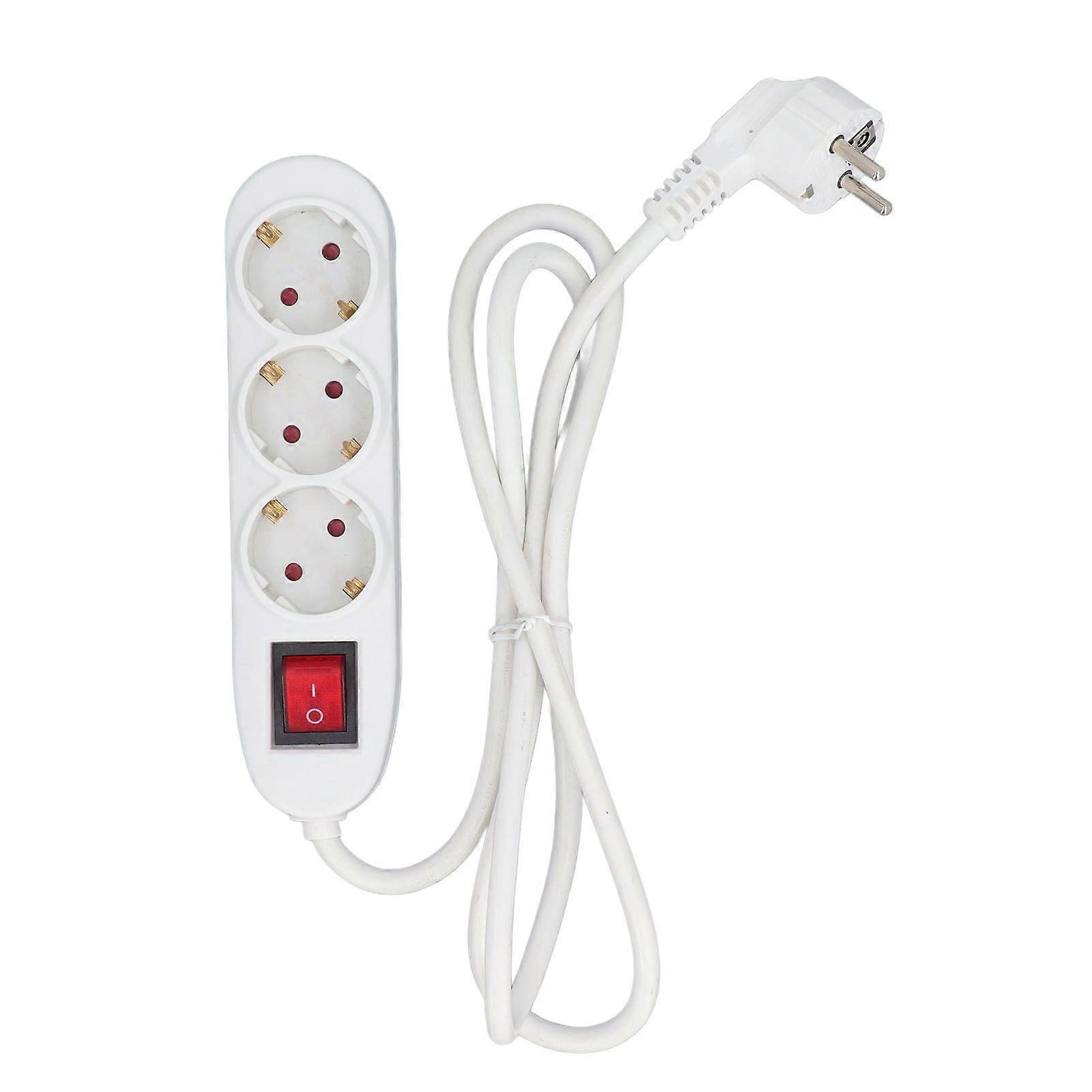 European Power Strip 3 Way ABS and Copper Multiple Outlet Power Board with Child Conservation 16A