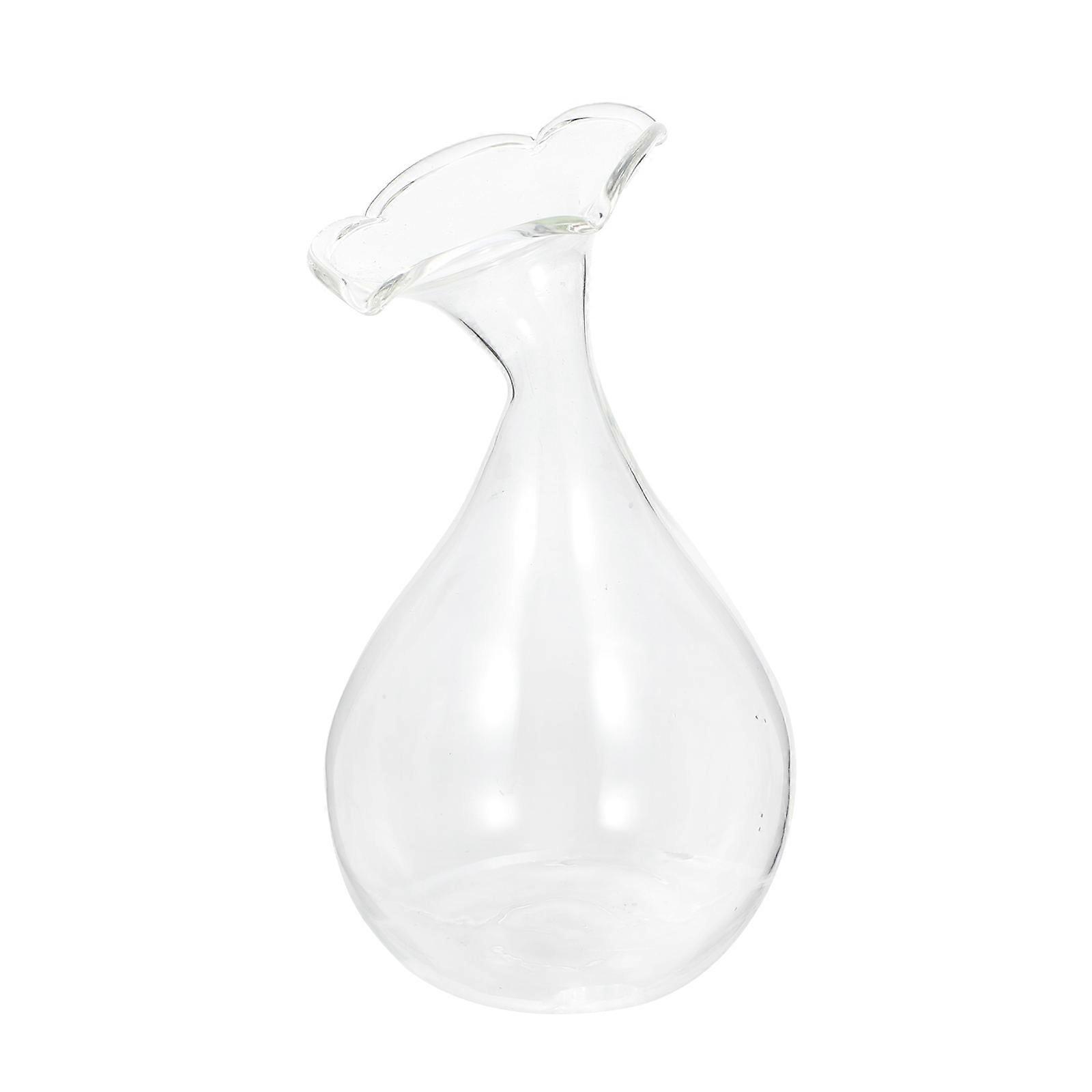 Glass Vase Transparent Flower Container for Decor 2Pcs Desktop Use