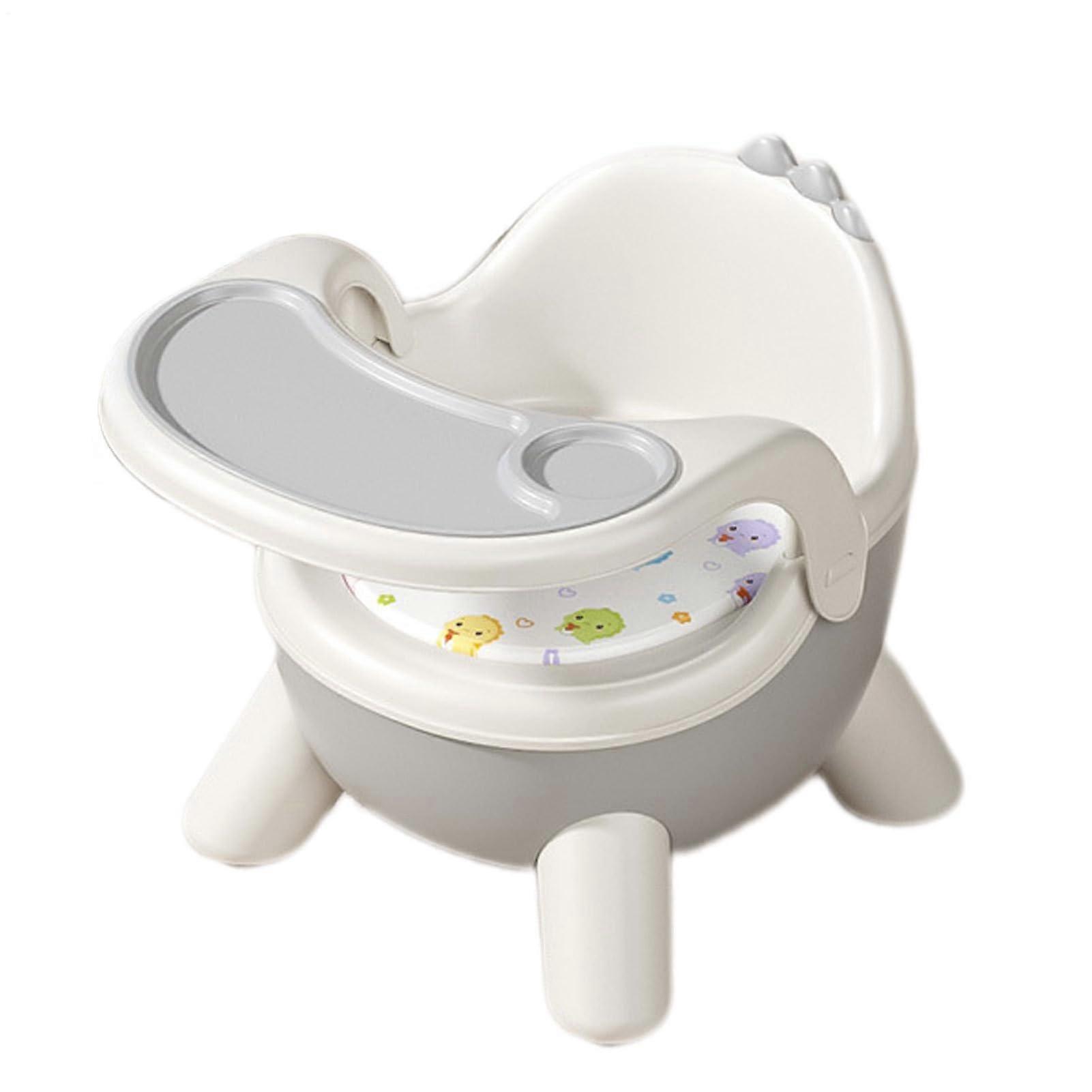 Baby Feeding Chair Toddler Booster Seat Dinosaur Design Sound Feature Double Tray 16.93 X 13.58 X 12.99 Development