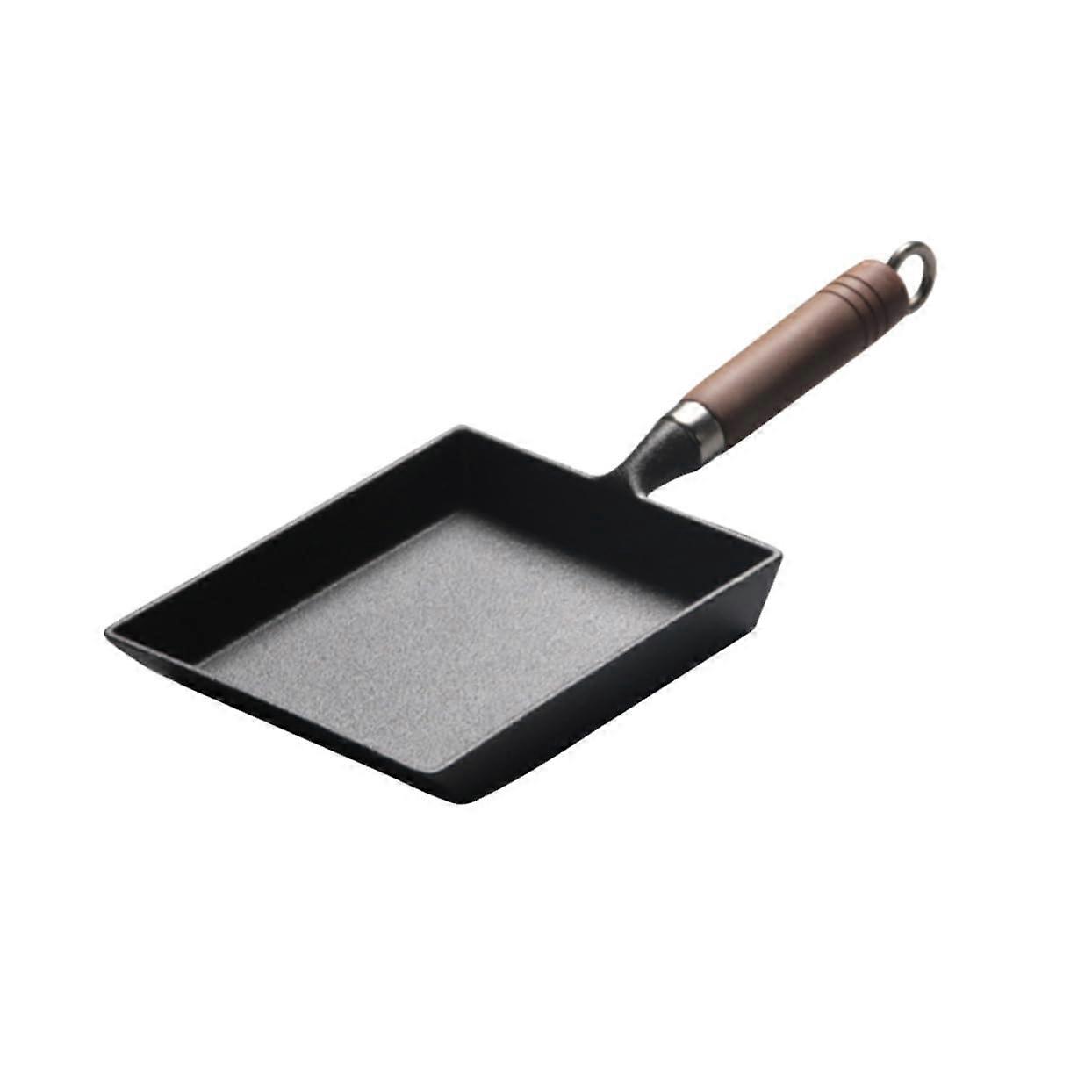 NonStick Omelette Pan Thick Rectangular Frying Pan For Home Cooking Easy Flipping Black Fire Stove Use Only