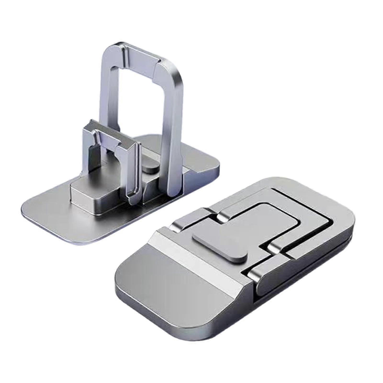 2 Pieces Mini Laptop Stand with 2 Adjustable Angles Compact Durable Multiuse Argent