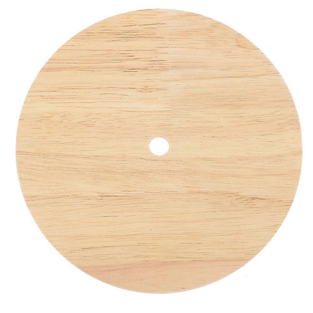 Wood Table Lamp Base for Display Use 3Pcs Round Wooden Lamp Bases Khaki