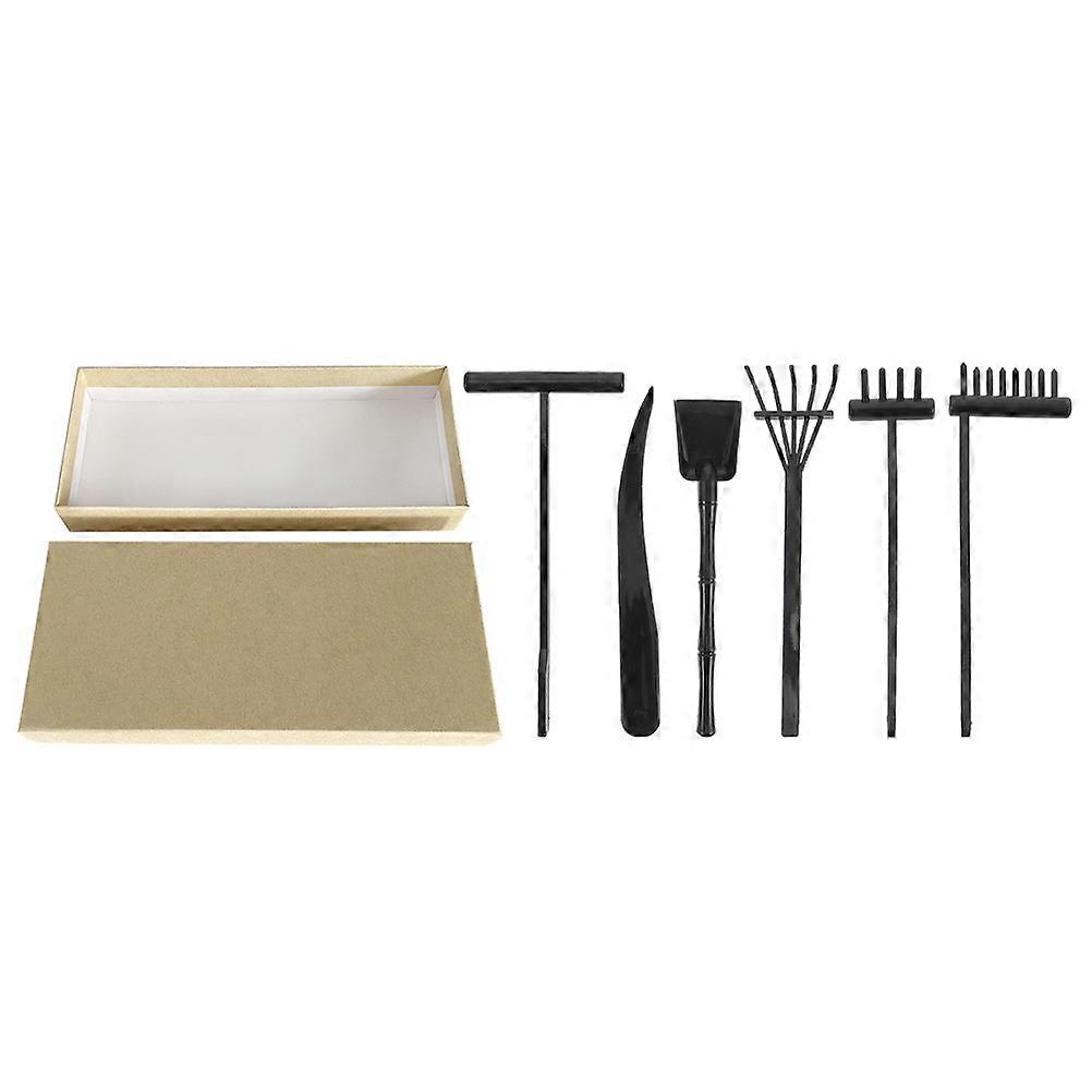 Decorative Rake Decor Zen Garden Tools for DIY Use 2Sets Black