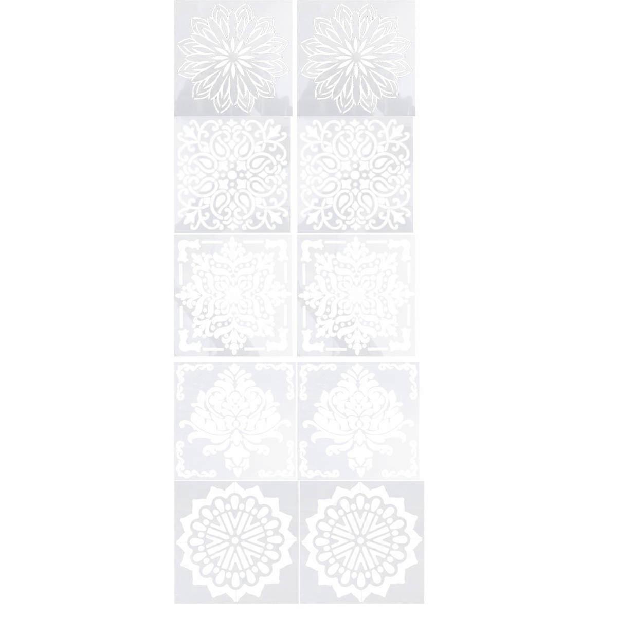 Hollow Out Stencils Mandala Drawing Stencils for Drawing 30Pcs White DIY Set