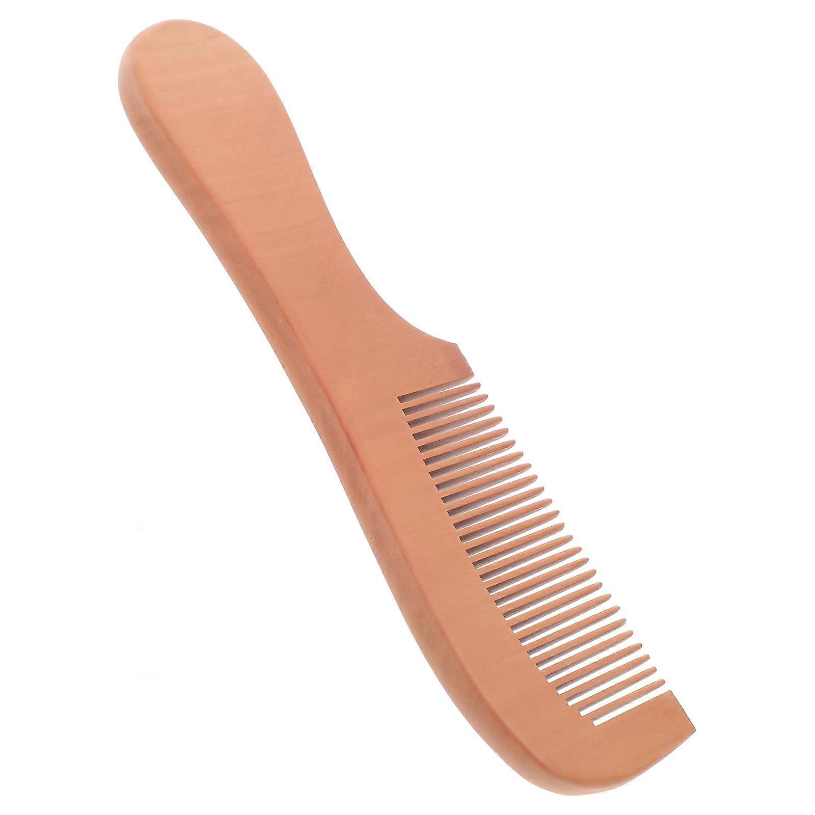 Handmade Scalp Massage Comb Non-Static Bamboo Headache Relief Travel 18 x 5 x 0.8 Cm Brown 1Pcs