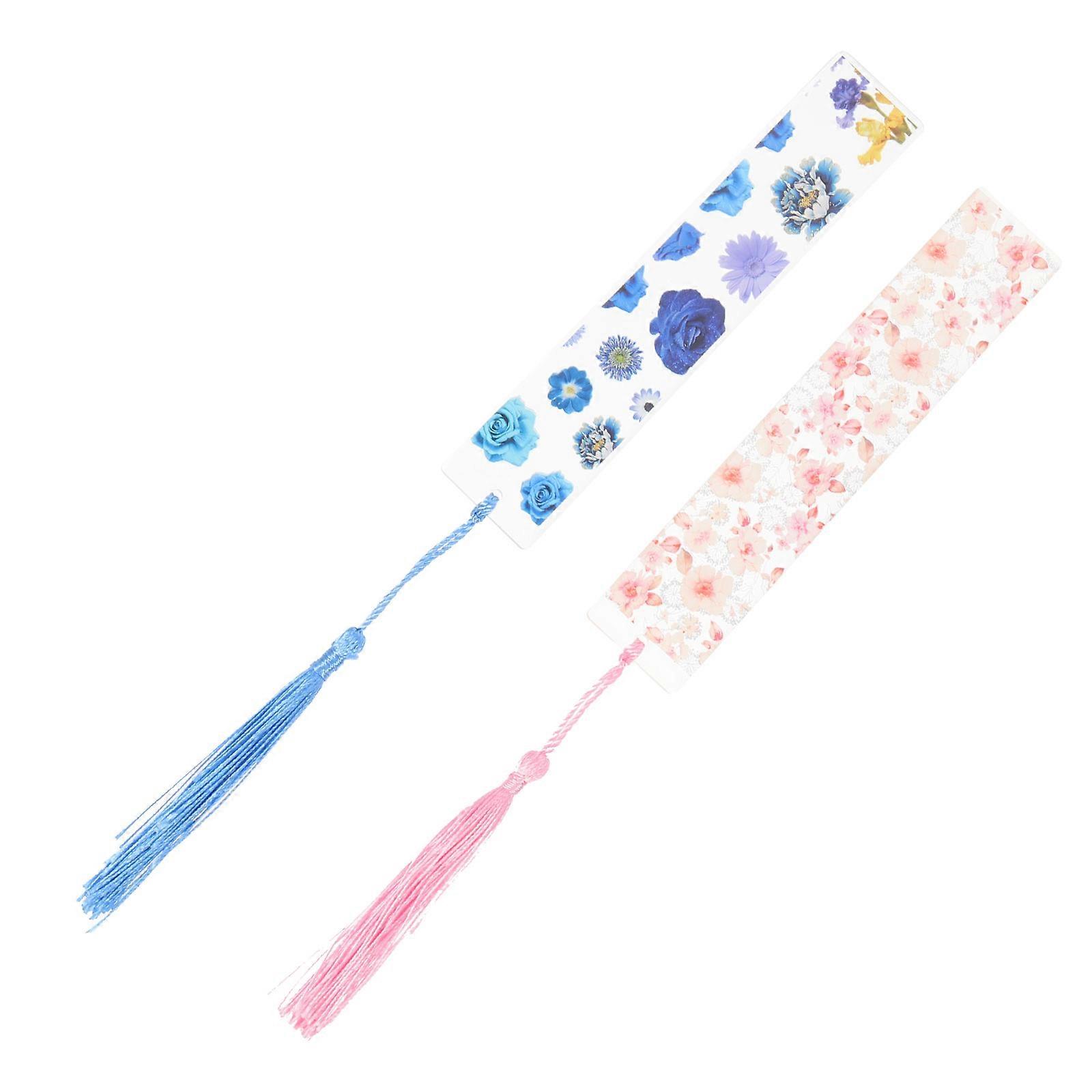 Dried Flower Resin Bookmarks 10 Pcs Page Markers For Children Simple Design Gift Giving