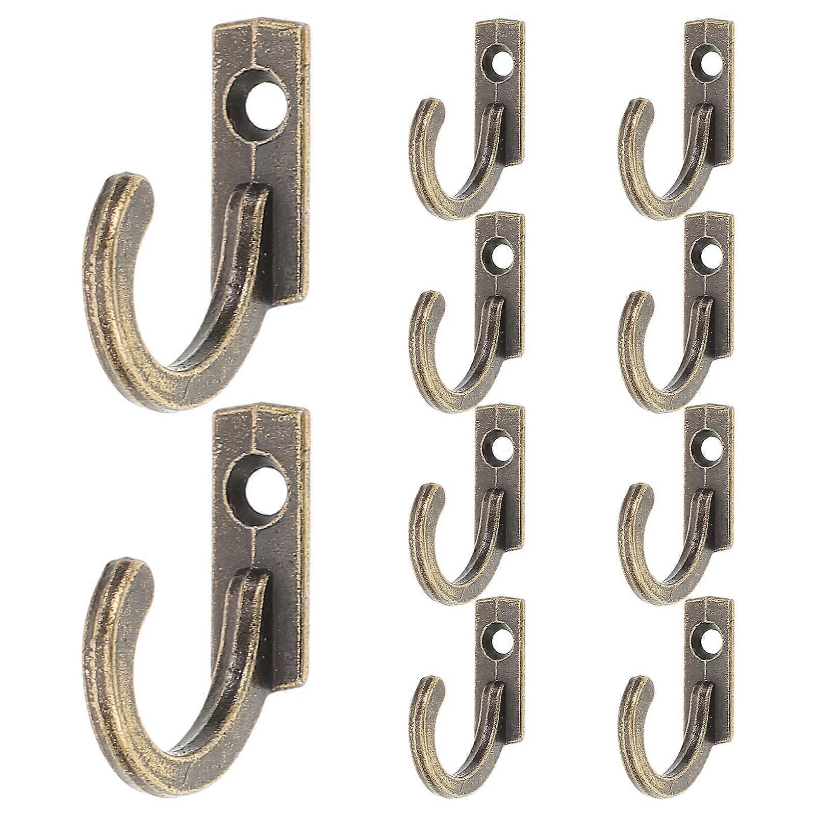 Single Prong Hook Wall Mounted for Coats Towels 30Pcs Coffee