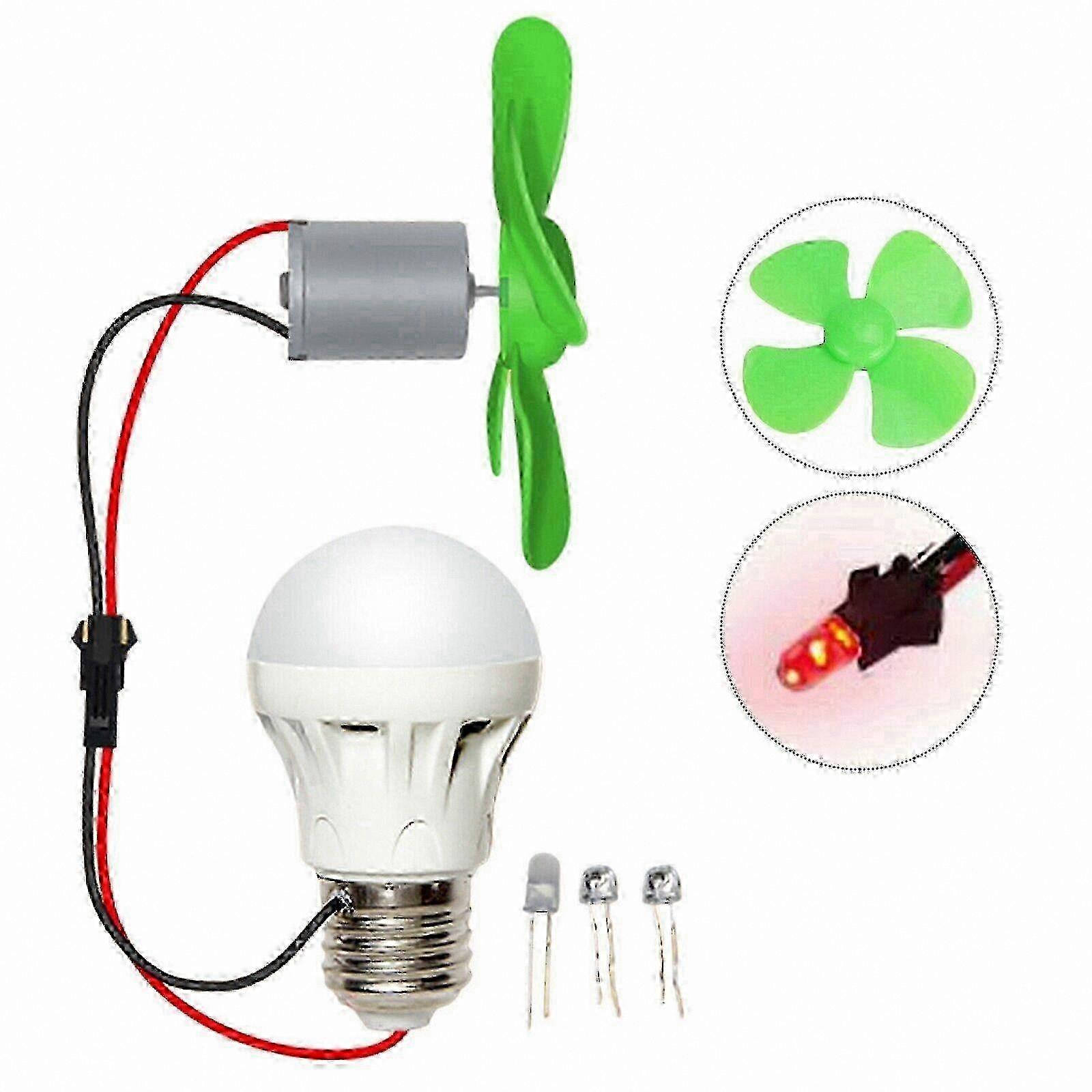 Mini Wind Turbine Kit 12V LED Teaching Model for DIY Science Projects Renewable Energy Eonal Set