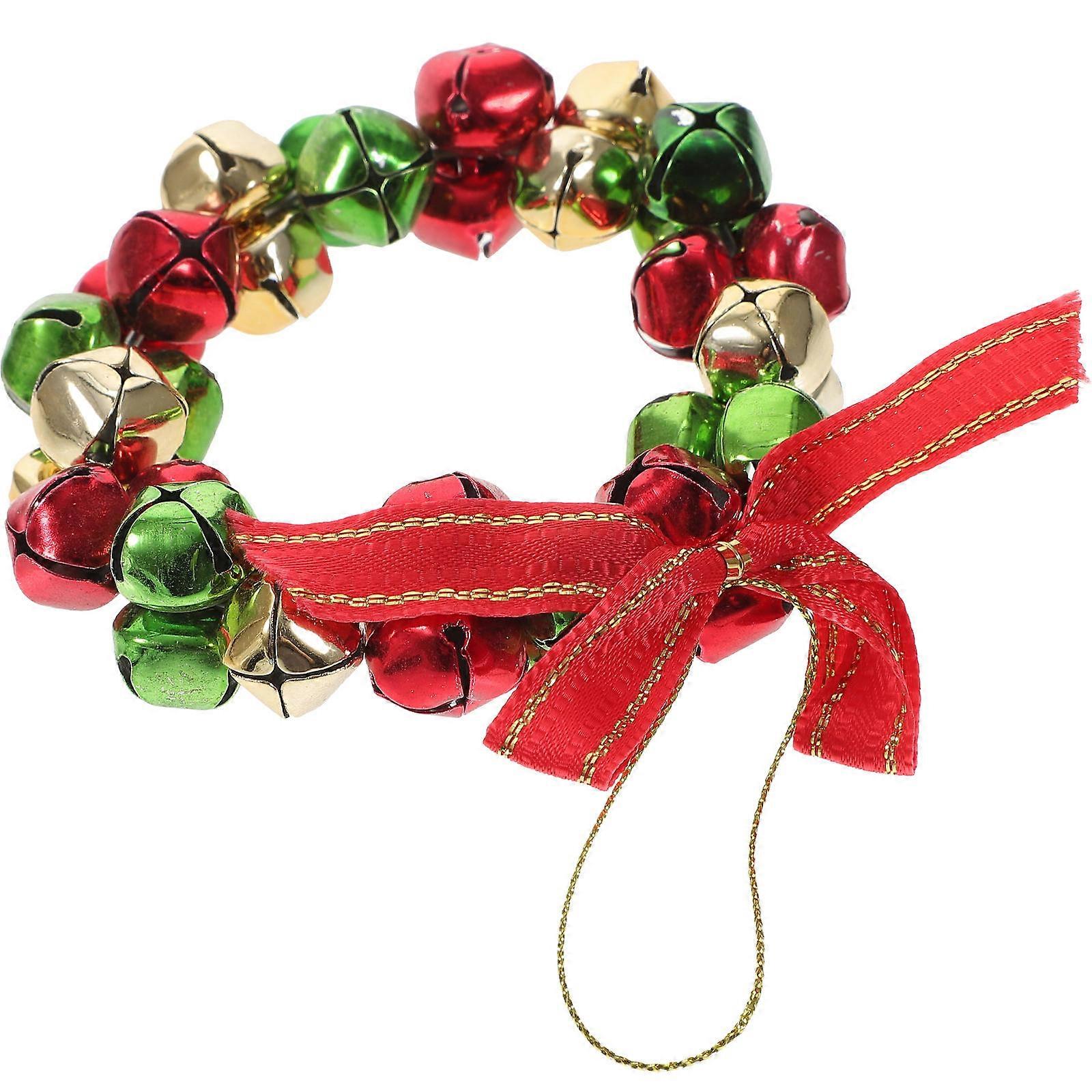 Creative Christmas Bells Decor String Hanging Ornament For Home Office With Multi Colors 1 Set