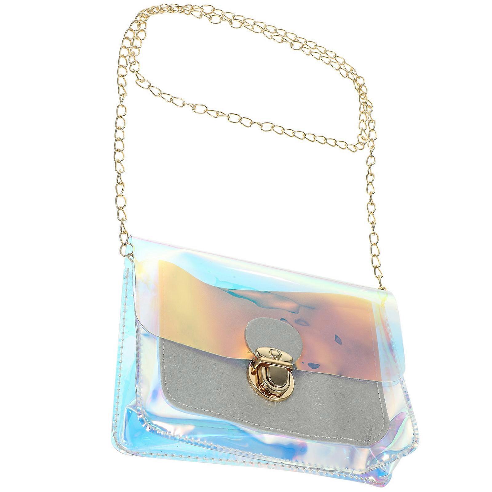 Colorful Transparent Handbag Jelly Bag Daily Use 1Set