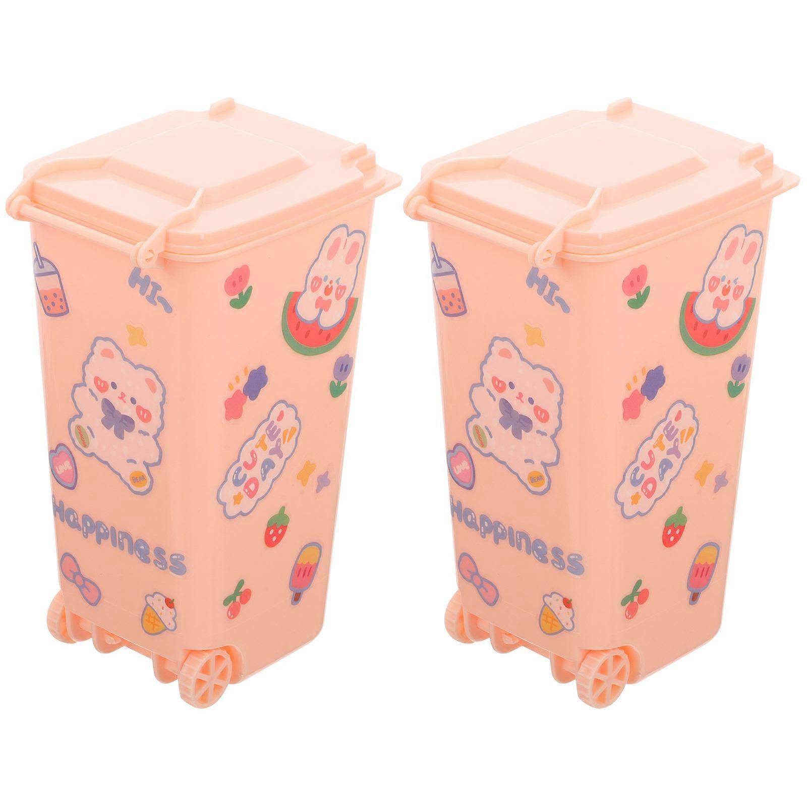 Kawaii Pen Holder Multi-Functional Organizer Bedroom Accessory 2Pcs