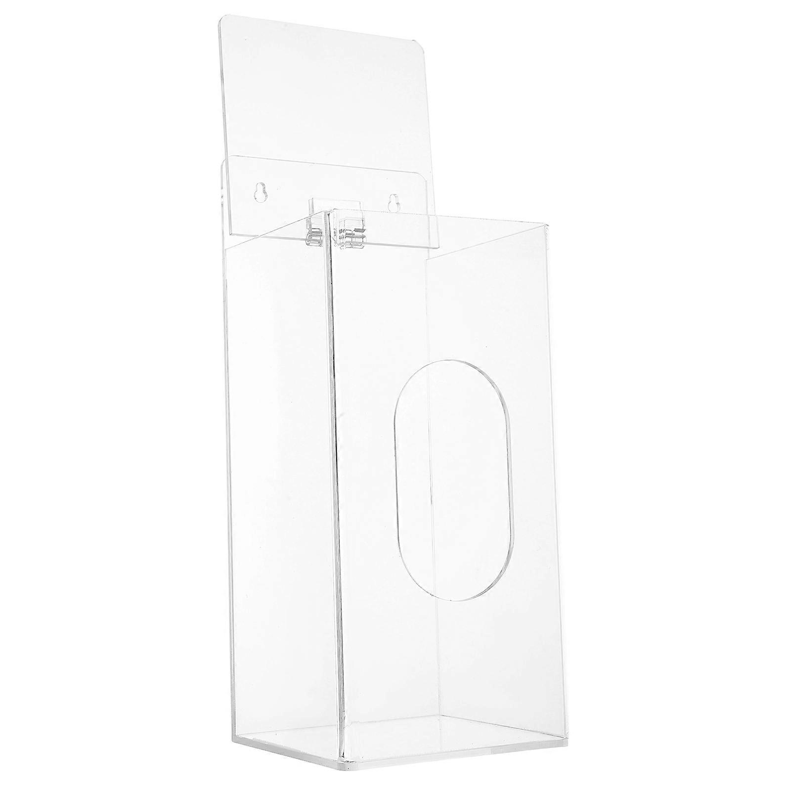 Wall Mount Mask Dispenser Box Acrylic for Storage 2Pcs Transparent Holder