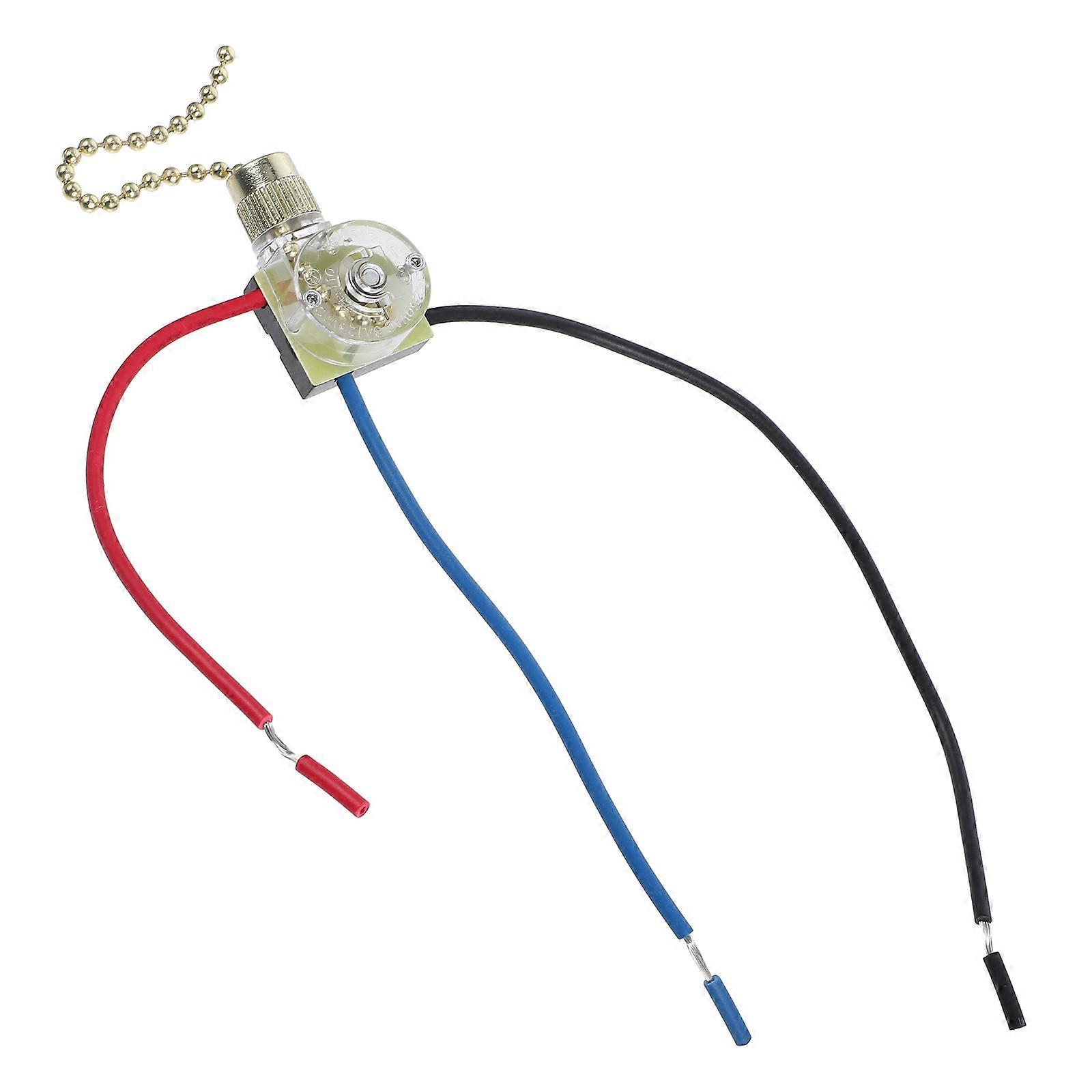 Ceiling Fan Pull Chain Switch for Fan Pull String Light Fixture 3Pcs