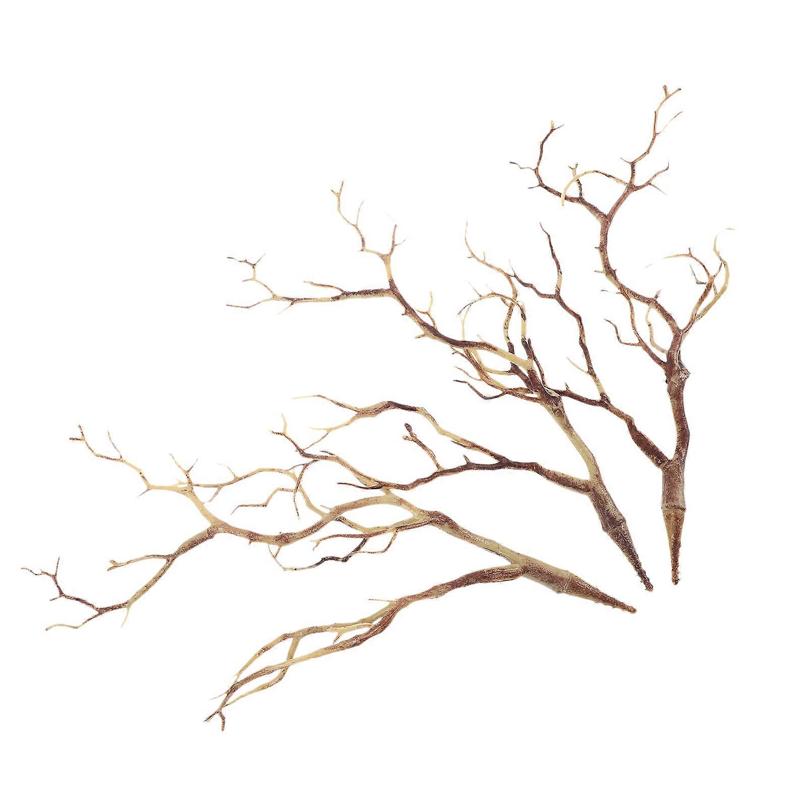 Fake Branches Plastic Artificial Branches for Ornament 30Pcs Coffee