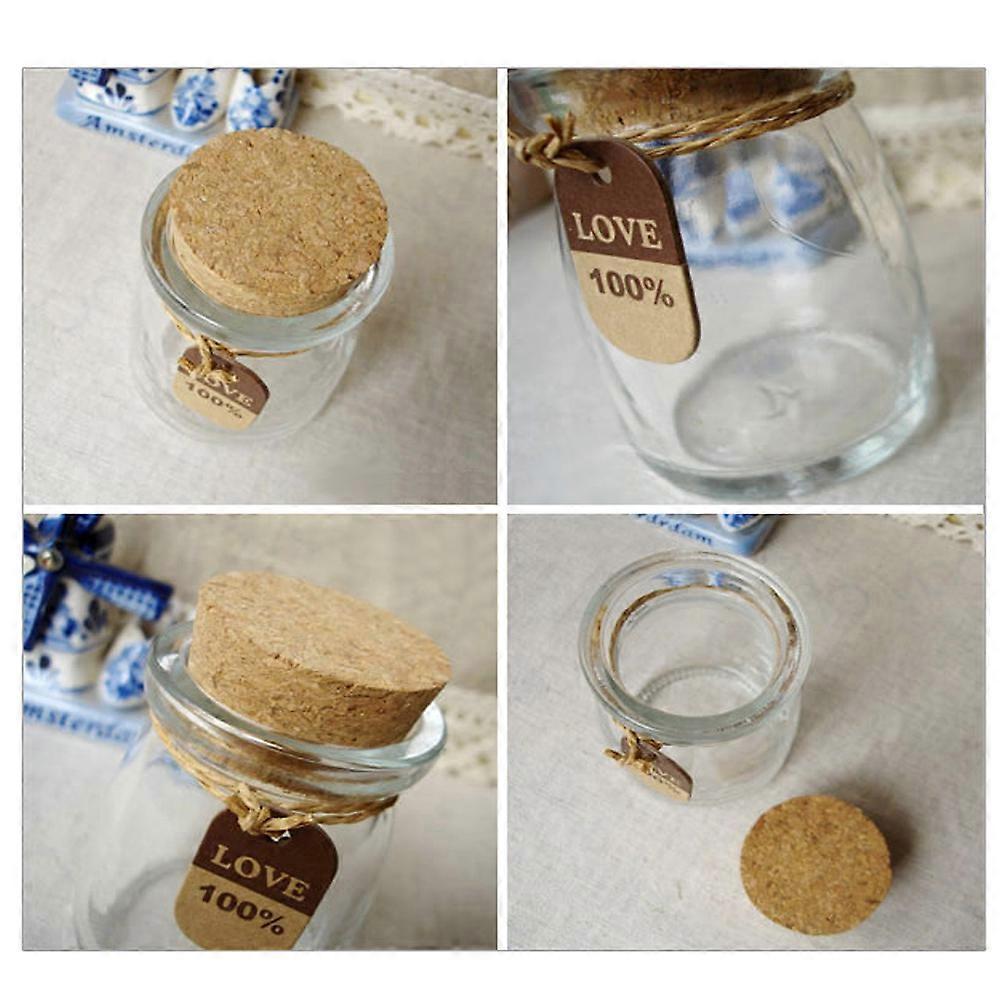 Glass Favor Jars 36 Pcs Wedding Storage Container Miniature Vases Perfect for Home Party Office and Craft Making with Cork Lids