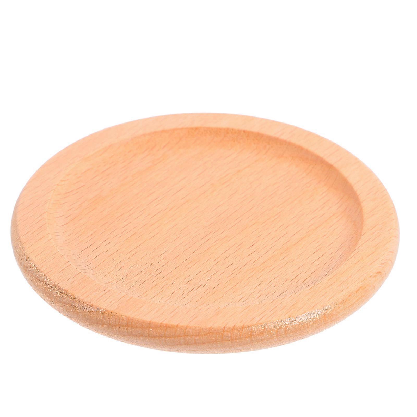 Cup Coasters for Table Wooden Mat with Coaster Holder Practical 2Pcs