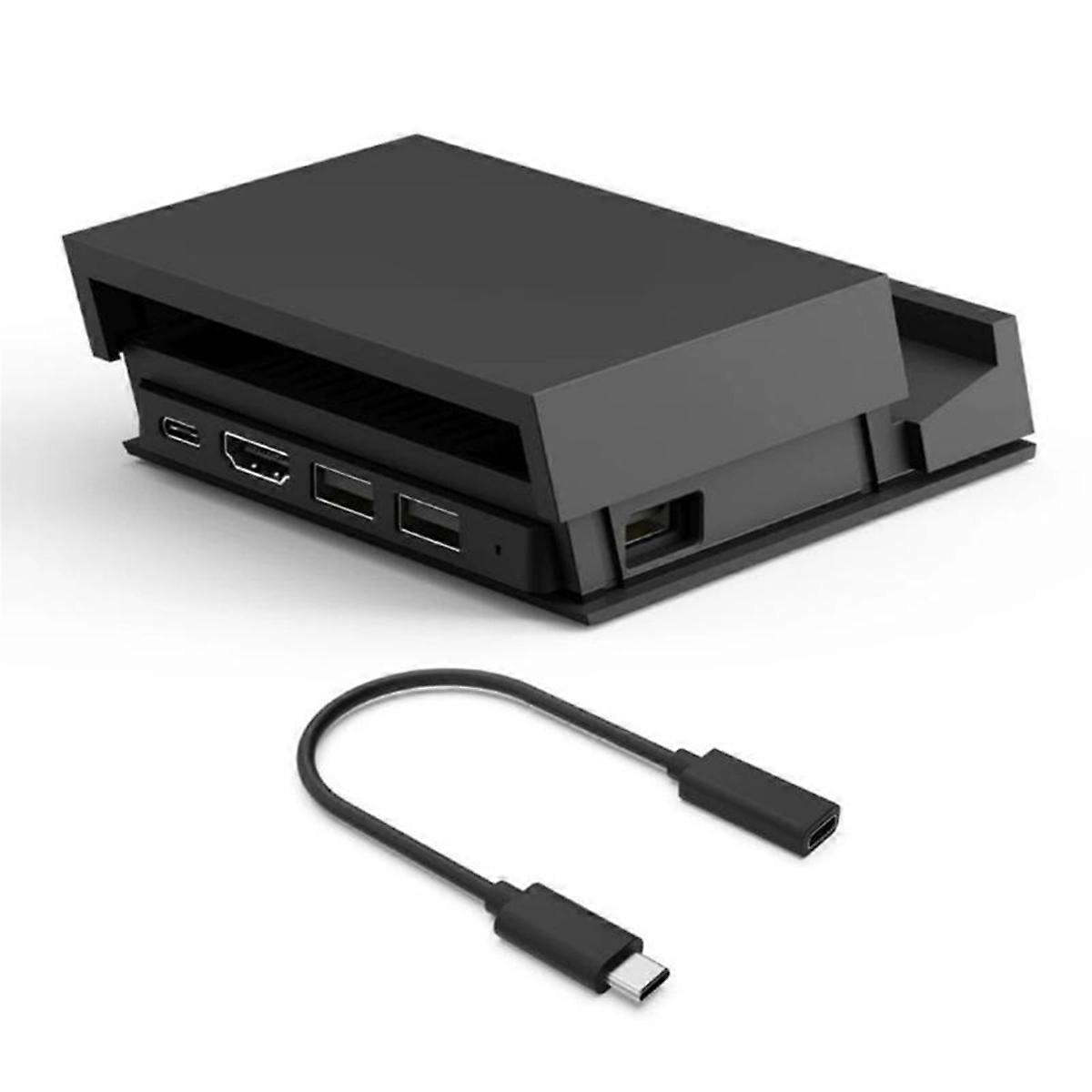 Type-C Dock Stand for Console Multifunction Docking Charging Station with Detachable USB C Hub Card Port B