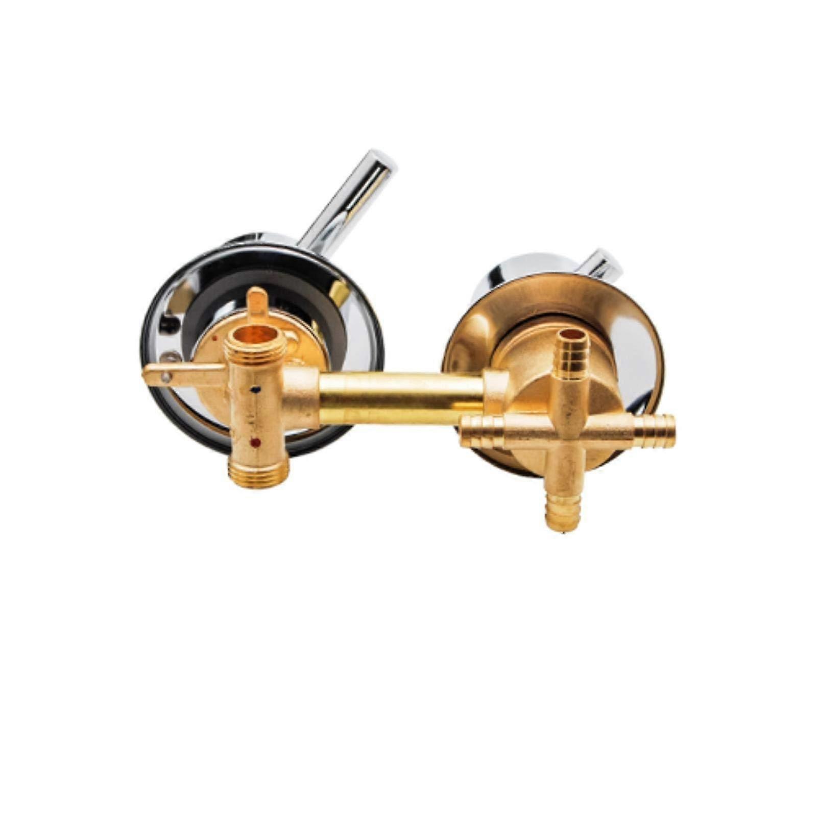 Brass Shower Room Faucet with 2 to 5 Output Holes, 10cm/12.5cm Intubation Mixer Diverter for Shower Cabin Installation