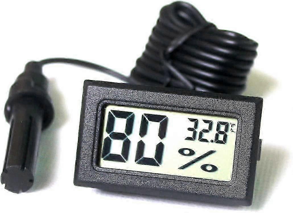 LCD Digital Tuner Built-in Thermometer Hygrometer with External Probe for Brooder Aquarium Poultry R