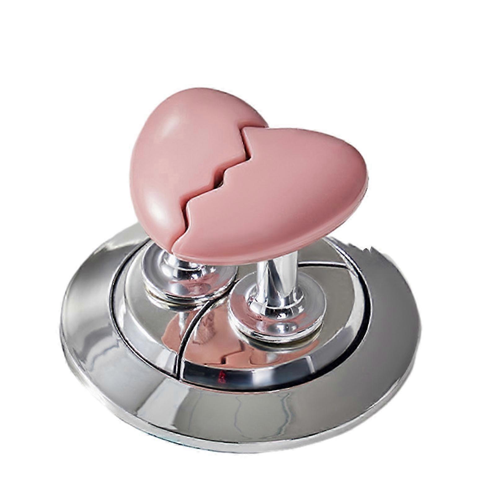 Cute Broken Heart Shaped Toilet Button Set Mulit Color Labor-Saving Door Knobs for Bathroom Home Door