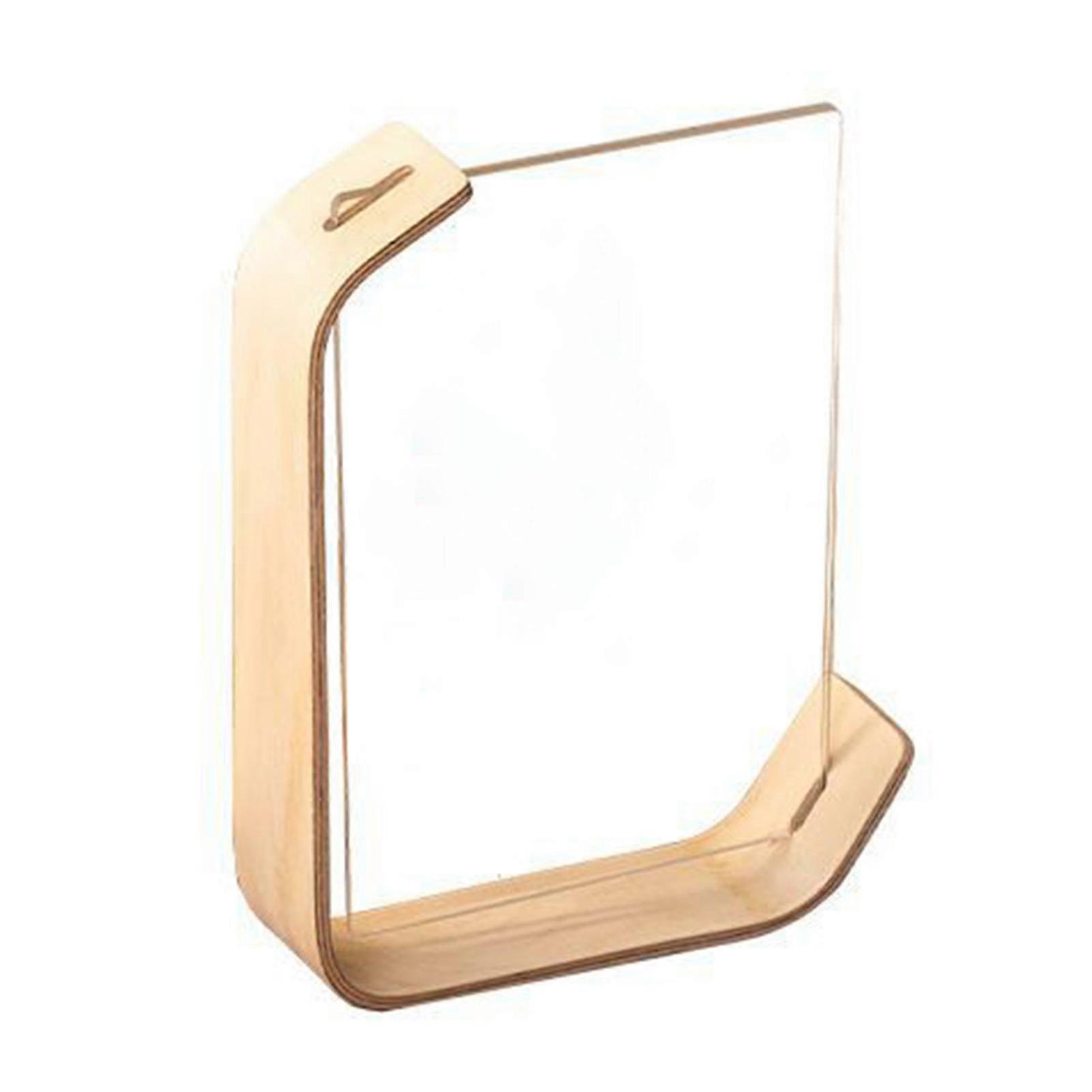 Acrylic Frameless Picture Frame Durable Desktop Clear Acrylic Block Frame for Home Office Desk Decor