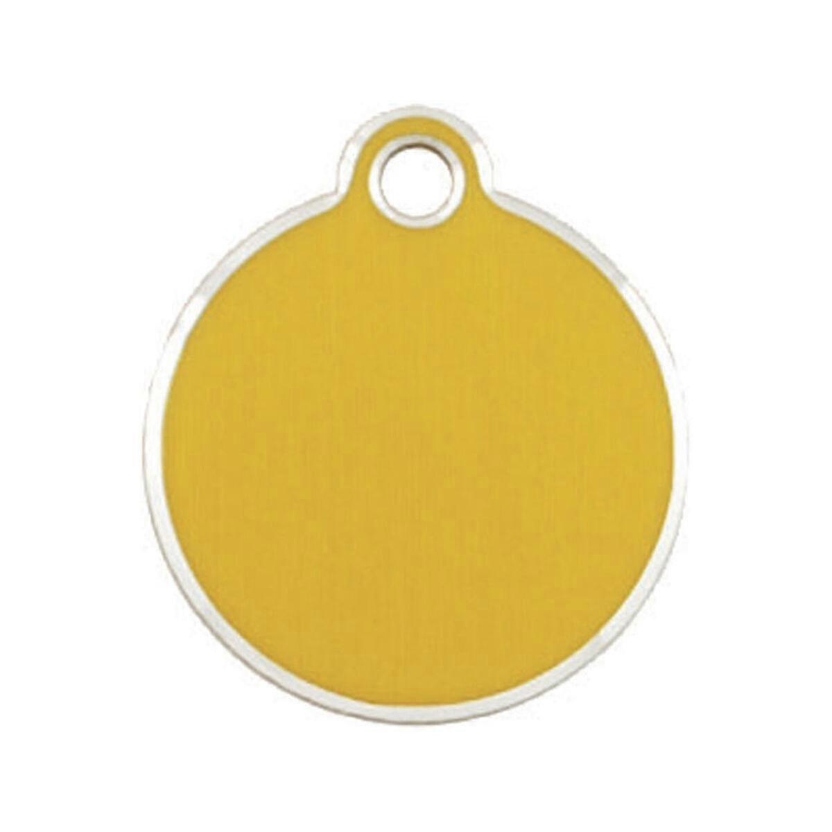 Identification plate for collar Imarc Circle Yellow Golden