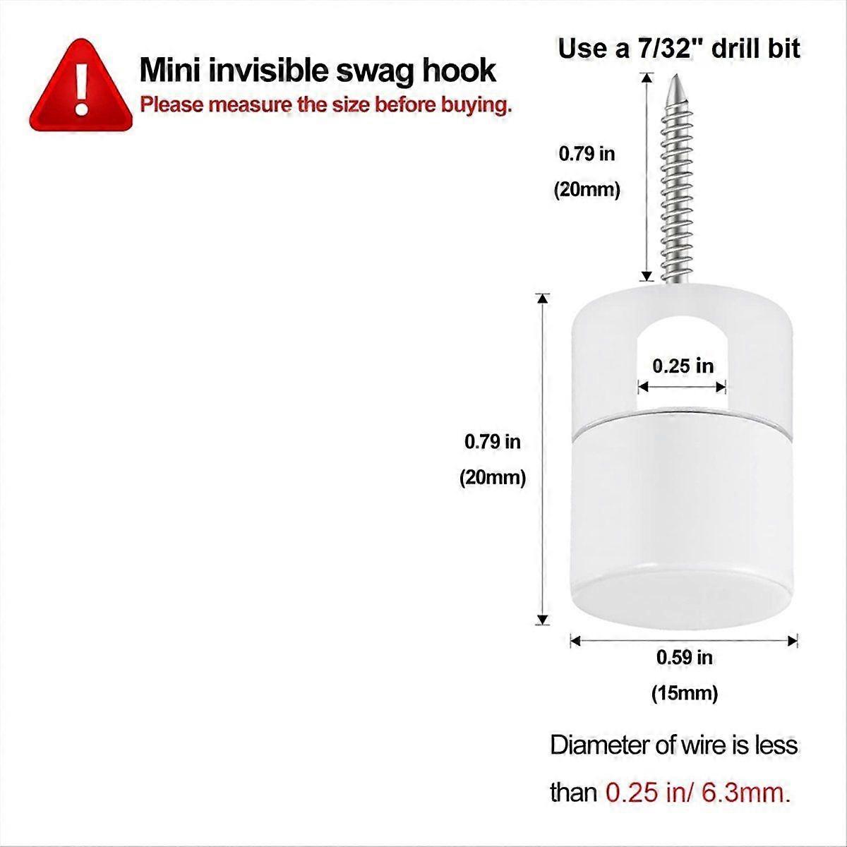 6 Pack Aluminum Chandelier Hook for Ceiling Hanging,White