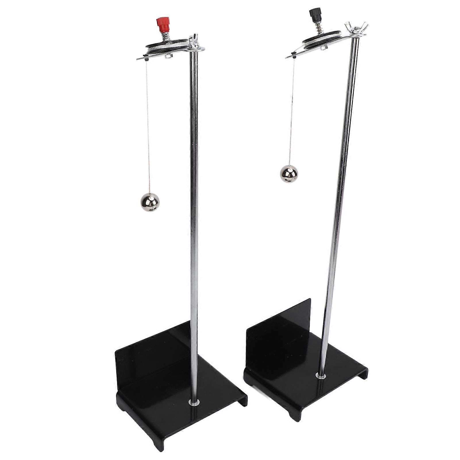 2PCS Metal Pendulum Ball Physics Swing Experiment Tool 10.6x9x44cm