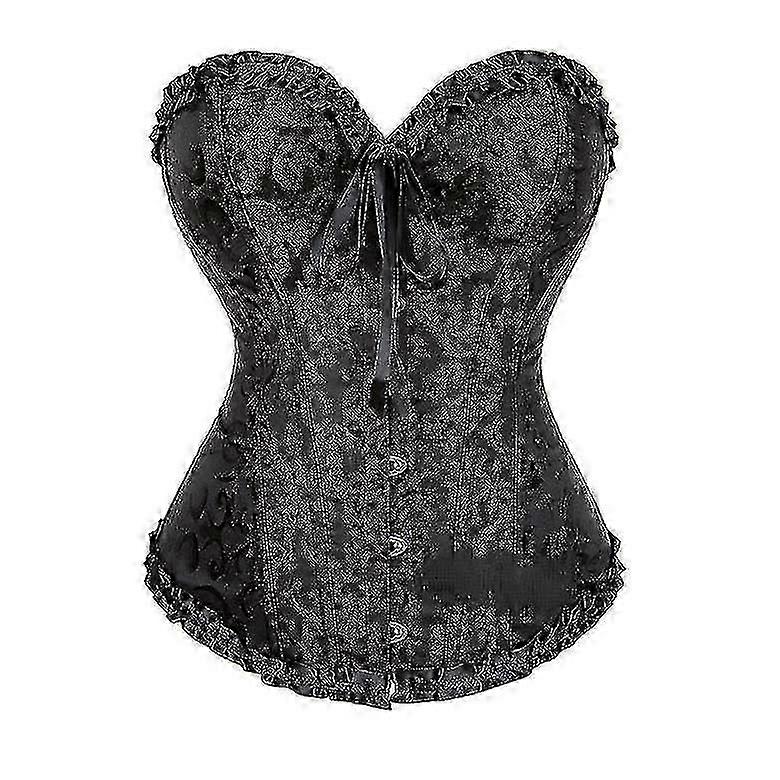 Kvinder Slim Fit Korset Sort Over Bust
