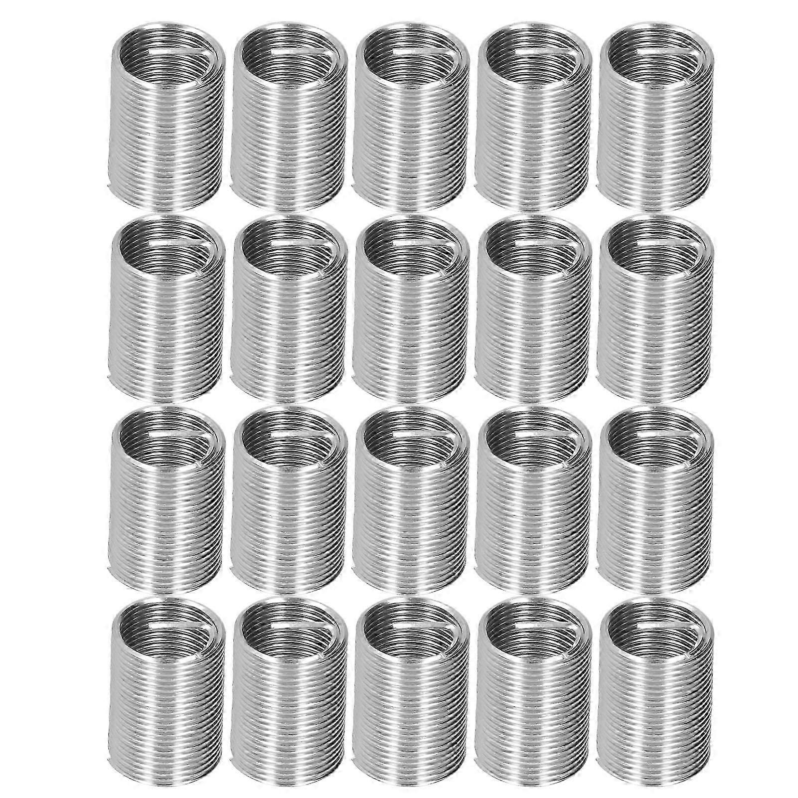 20Pcs Thread Repair M14 x 1.25 Spiral Circle Insert Reducer Nut Threaded Expand Socket Set2.5D