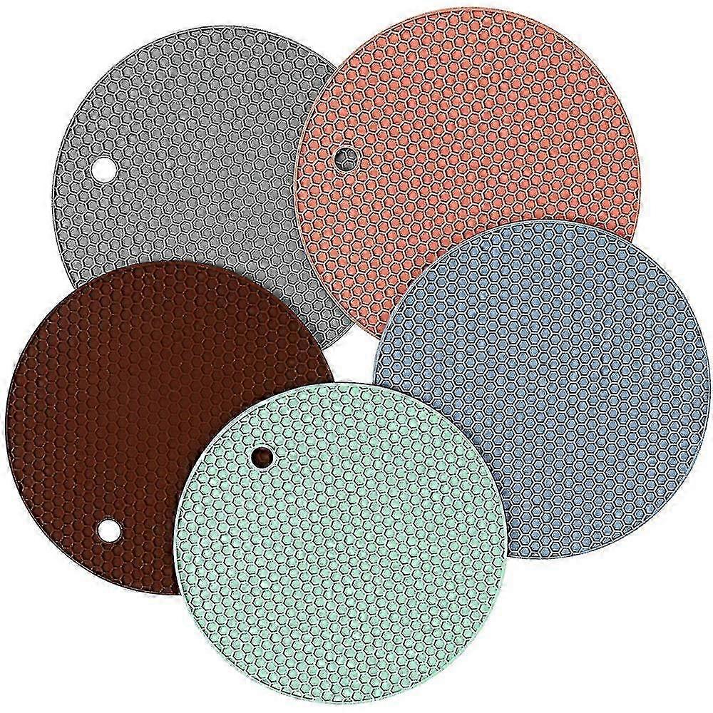 Silicone Jar Support, Set Of Hot Beeshaws Hot Tousing With Versatile Non -slip Insulation, Heat -resistant Non -slip Table Carpet, Pack Of 5